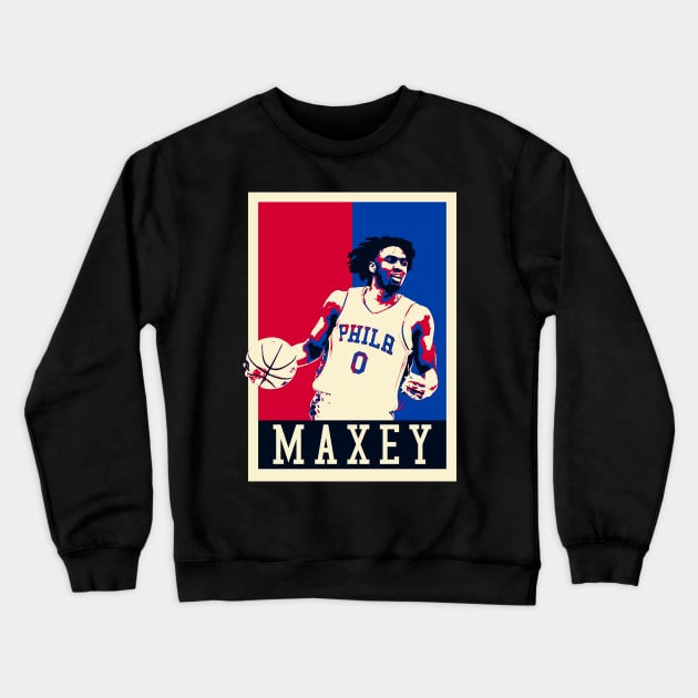 Tyrese Maxey Pop Art Style Crewneck Sweatshirt by mia_me